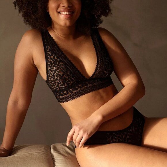 Princesse Tam Tam Other - Princesse Tam Tam Soft Bustier Bra Evidence The Take It Easy Bralette Black Plun